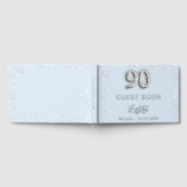 Livre d'invité 90e anniversaire bleu clair argent (Complet)