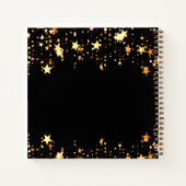 Livre d'invité 90e anniversaire noir étoiles d'or (Dos)