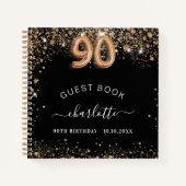 Livre d'invité 90e anniversaire noir or parties sc (Devant)