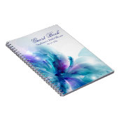 Livre d'invité abstrait de douche de fleur de bleu (Côté Droit)