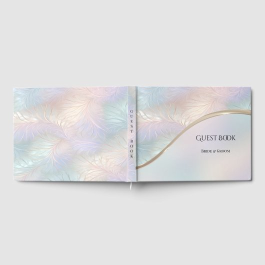 Livre d'invité Abstrait moderne Iridescente (Complet)