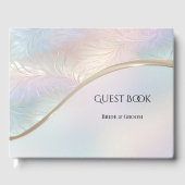 Livre d'invité Abstrait moderne Iridescente (Recto)