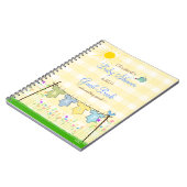 Livre d'invité adorable de baby shower de guingan (Côté gauche)