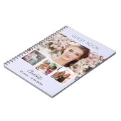 Livre d'invité, anniversaire lavande photo collage (Côté gauche)