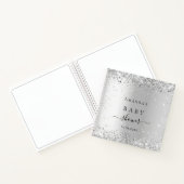 Livre d'invité baby shower argent nom (Intérieur)