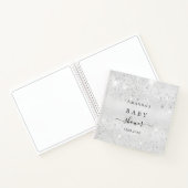 Livre d'invité baby shower argent nom de parties s (Intérieur)