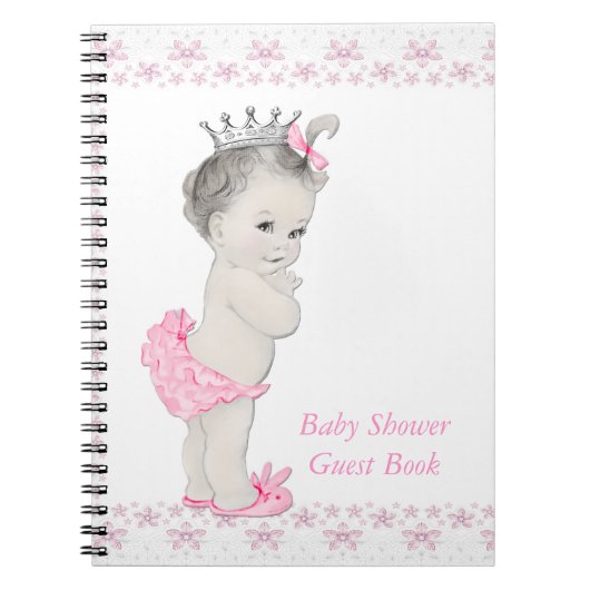 Livre d'invité Baby shower Princess Rose (Devant)