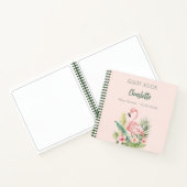 Livre d'invité baby shower rose flamingo fille (Intérieur)