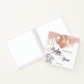 Livre d'invité baby shower rousse éléphant fille (Intérieur)