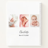 Livre d'invité baptême photo floral garçon fille (Dos)