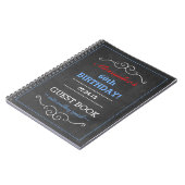 Livre d'invité blanc et bleu rouge de fête (Côté gauche)