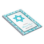Livre d'invité bleu turquoise de bat mitzvah de (Côté Droit)