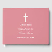 Livre d'invité Blush Pink Baptism (Recto)