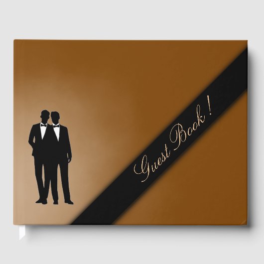Livre d'invité Brown Gay Mariage Chocolate (Recto)