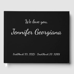 Livre d'invité commémoratif de base et minimaliste