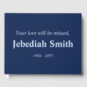 Livre d'invité commémoratif minimal et en deuil (Recto)