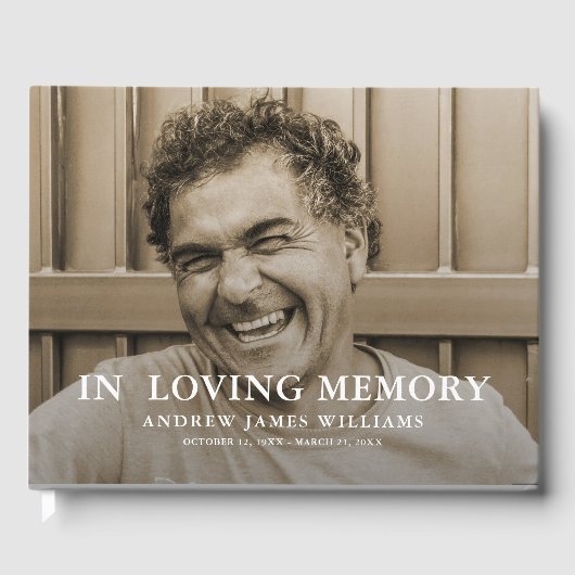 Livre d'invité commémoratif ou funéraire personnal (Recto)