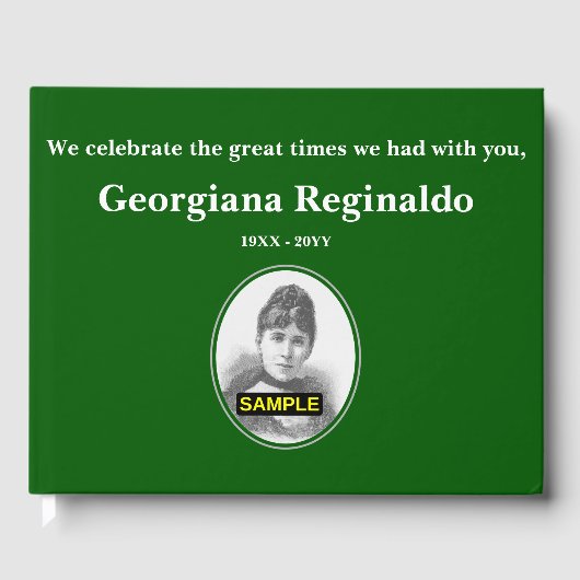 Livre d'invité commémoratif simple et minimal (Recto)