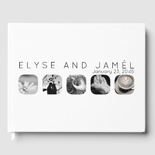 Livre d'invité de 5 fenêtres mariage (Recto)