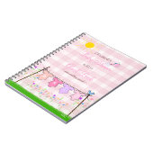 Livre d'invité de baby shower de Guingan-Fleurs de (Côté gauche)