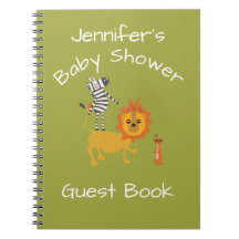 Livre d'invité de baby shower de jungle de safari