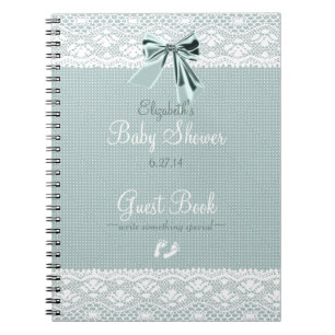 Livre d'invité de baby shower d'image de dentelle