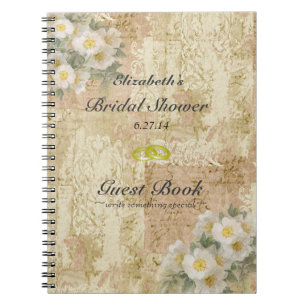 Livre d'invité de Fête de la mariée de Rose-Cru