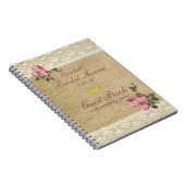 Livre d'invité de Fête de la mariée de roses de (Côté Droit)