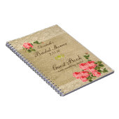 Livre d'invité de Fête de la mariée de toile de (Côté Droit)