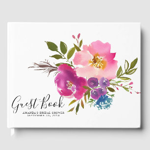 Livre d'invité de Fête des mariées pour bébés rose