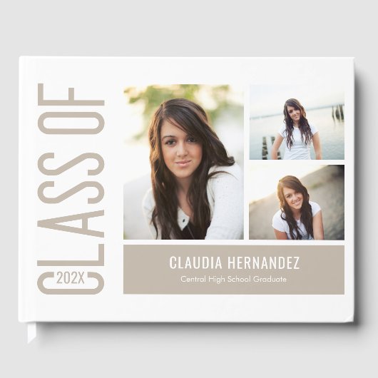 Livre d'invité de la fête de graduation simple Coo (Recto)