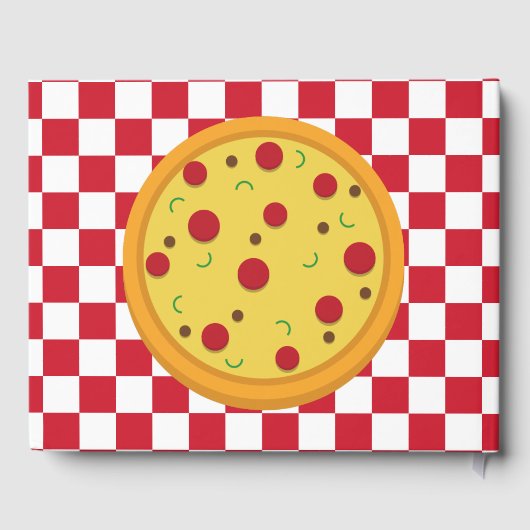Livre d'invité de la fête de la pizza (Verso)