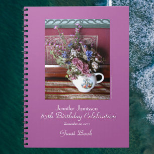 Livre d'invité de la fête du 85e anniversaire, thé