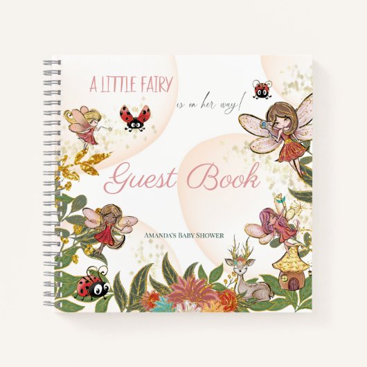 Livre d'invité de la fille Ladybug Whimsical fée e (Devant)