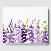 Livre d'invité de la lavande Mariage d'aquarelle v (Verso)