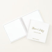 Livre d'invité de mariage simple et élégant | Blan (Intérieur)