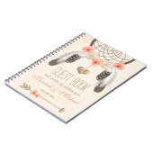 Livre d'invité décoré d'un monogramme de mariage (Côté gauche)