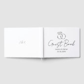 Livre d'invité des anneaux de Mariage diamant pers (Complet)