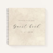 Livre d'invité d'ivoire de script moderne et éléga (Devant)