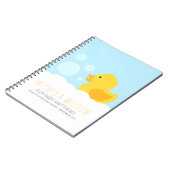 Livre d'invité du Baby shower canard en caoutchouc (Côté gauche)