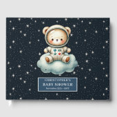 Livre d'invité du Baby shower d'astronaute Teddy B (Recto)