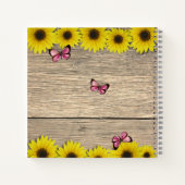 Livre d'invité du Baby shower de papillon rose de  (Dos)