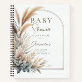 Livre d'invité du Baby shower Pampas Grass Boho (Devant)