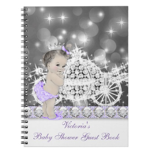 Livre d'invité du Baby shower Princess Purple (Devant)