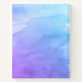 Livre d'invité du Bat mitzvah Turquoise d'aquarell (Dos)