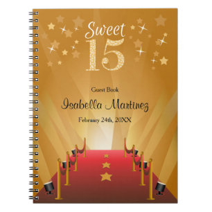 Livre d'invité du bonbon 15 à star de Hollywood