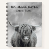 Livre d'invité du Cabine de la vache Highland (Devant)