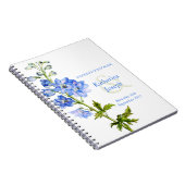 Livre d'invité du mariage bleu Delphinium (Côté Droit)