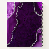 Livre d'invité du Mariage d'âge mauve et argent (Dos)