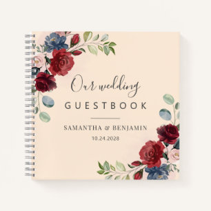 Livre d'invité du Mariage de automne Floral Waterc